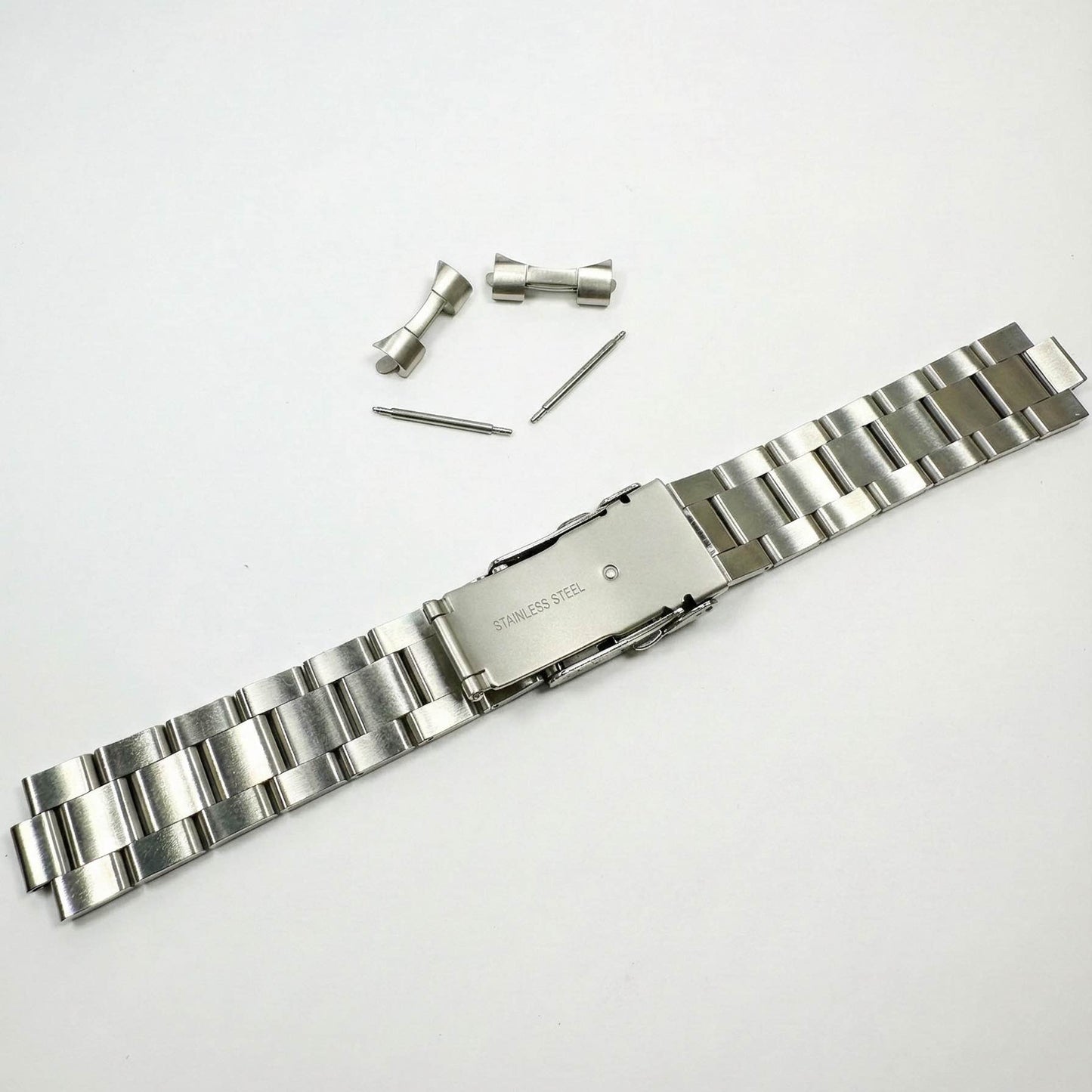 20mm Seiko Oyster Bracelet Stainless Steel Watch Strap | Curved Lug Ends Band