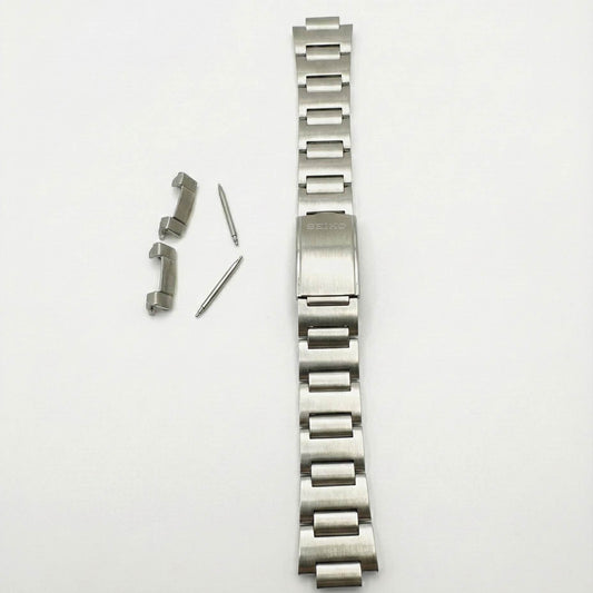 19mm Steel Watchband Bracelet for Seiko Pogue 6139-6002 Chrono | Solid Links