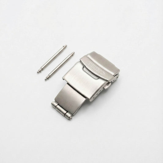 20mm Stainless Steel Watch Clasp for Seiko | Deployment Buckle, Push Button
