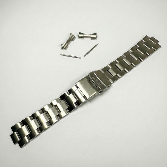 20mm Seiko Oyster Bracelet Stainless Steel Watch Strap | Curved Lug Ends Band