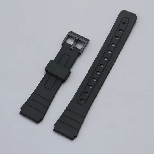 Correa de reloj 18 mm de goma negra para Casio F91W F94 F94W F105W