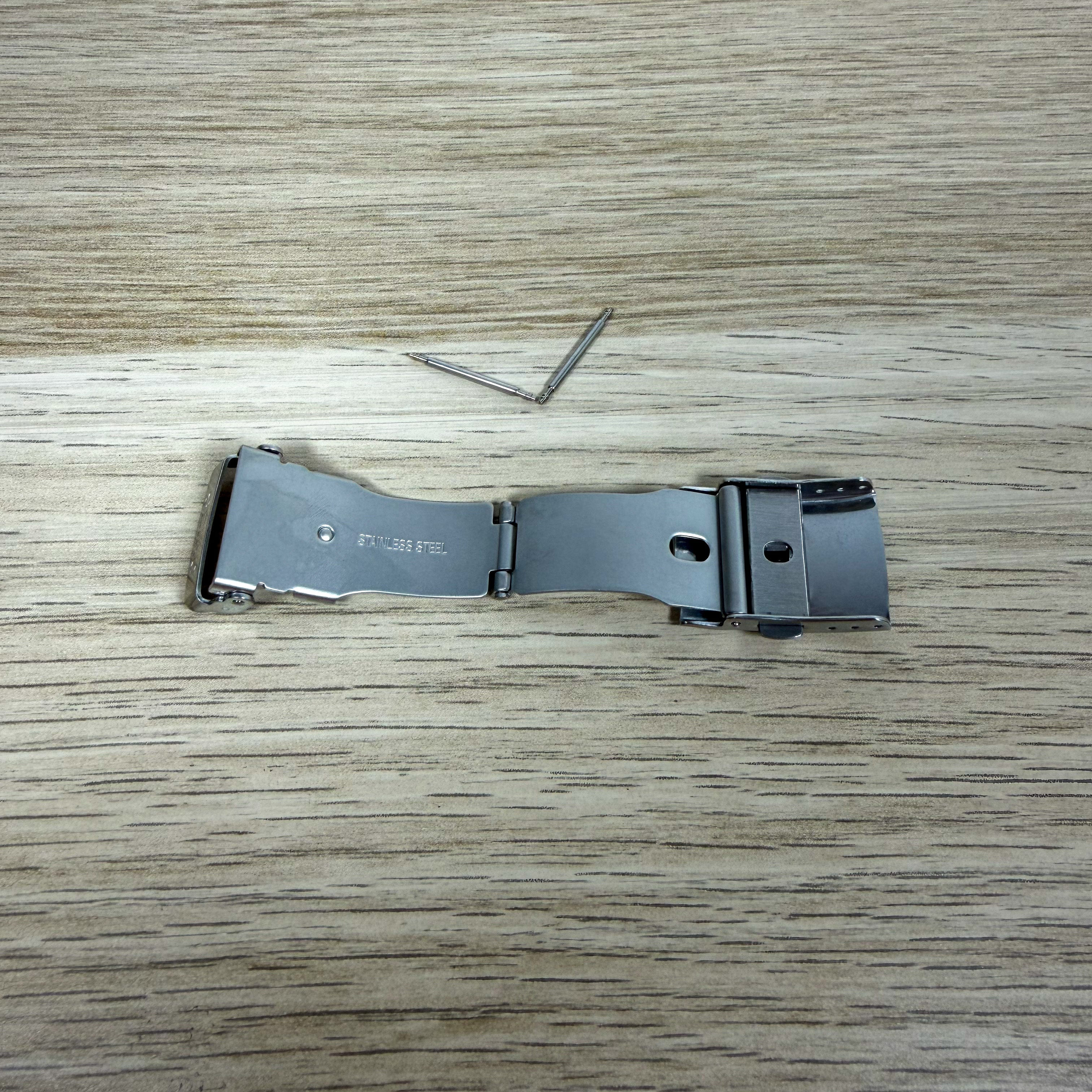 20mm Stainless Steel Watch Clasp for Seiko | Deployment Buckle, Push Button