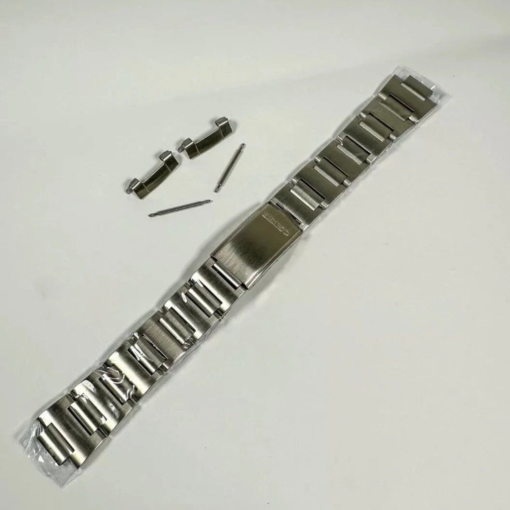 19mm Steel Watchband Bracelet for Seiko Pogue 6139-6002 Chrono | Solid Links