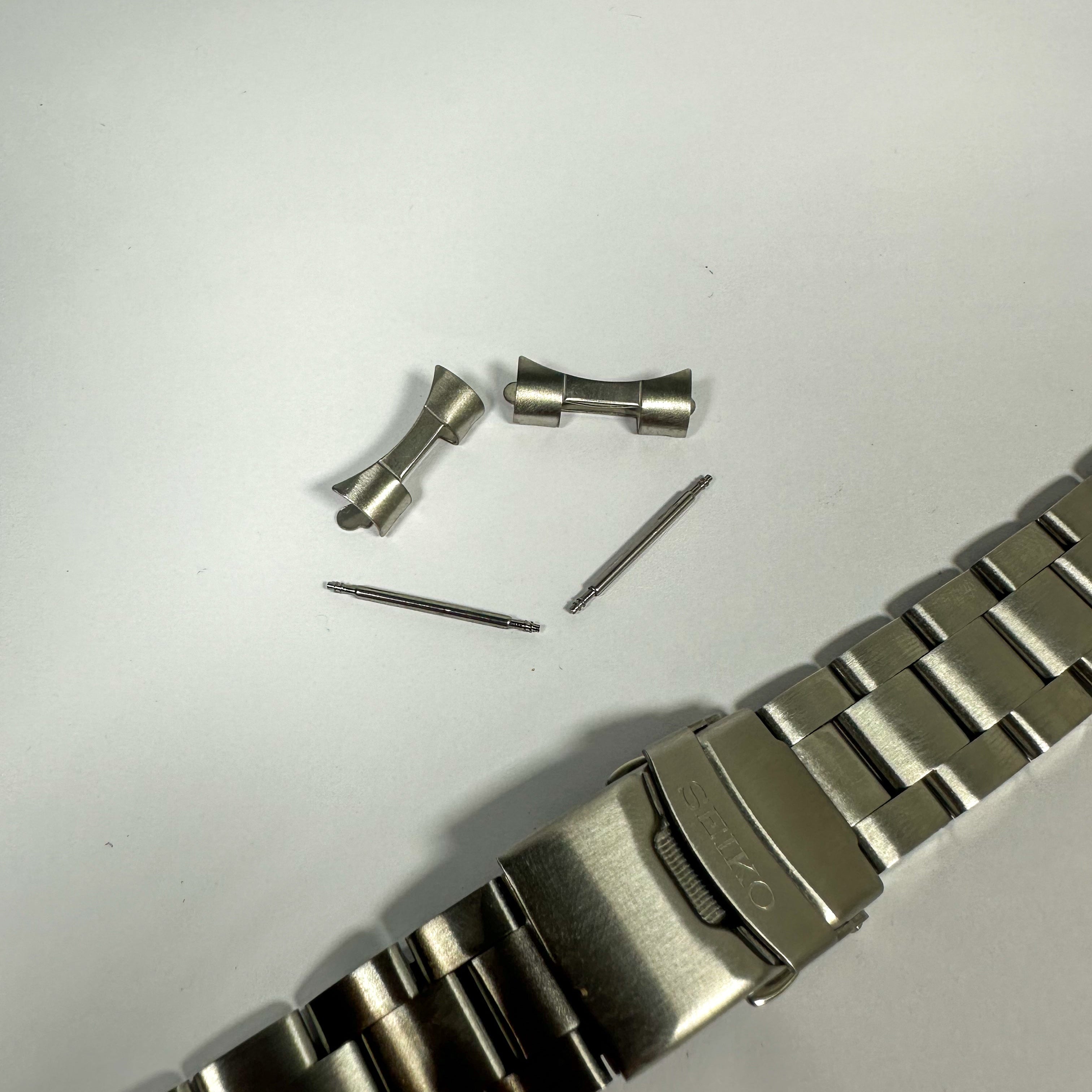 20mm Seiko Oyster Bracelet Stainless Steel Watch Strap | Curved Lug Ends Band