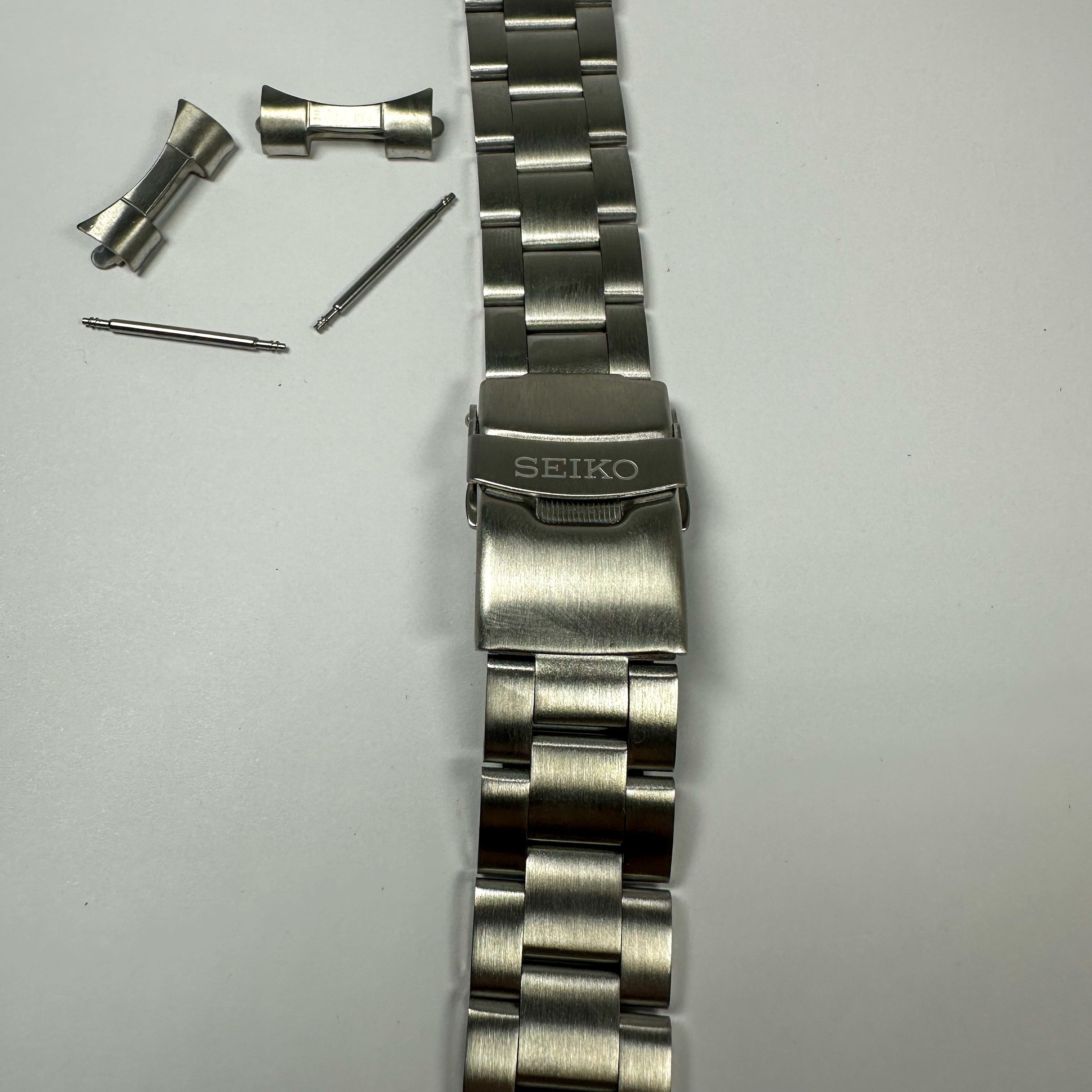 20mm Seiko Oyster Bracelet Stainless Steel Watch Strap | Curved Lug Ends Band