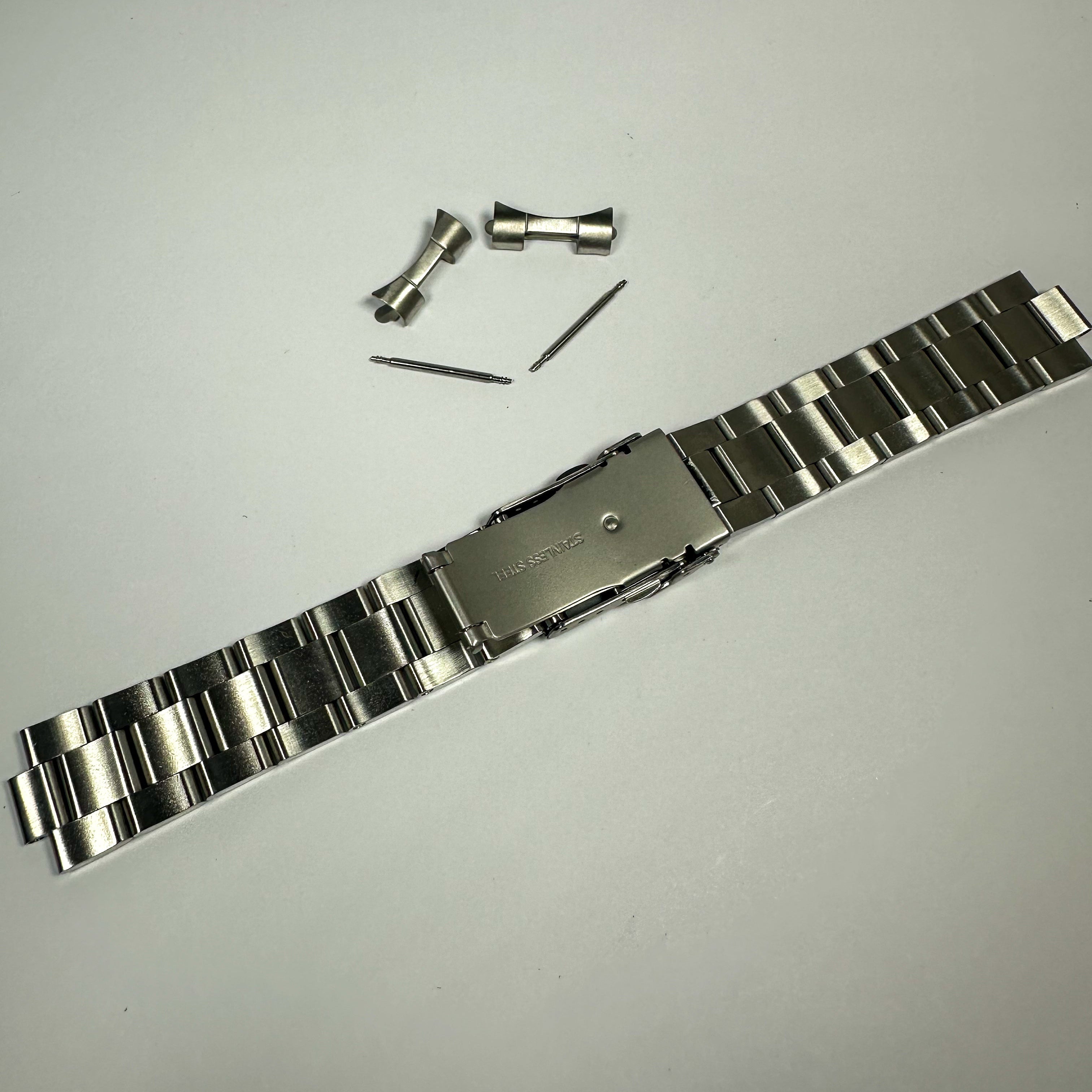 20mm Seiko Oyster Bracelet Stainless Steel Watch Strap | Curved Lug Ends Band
