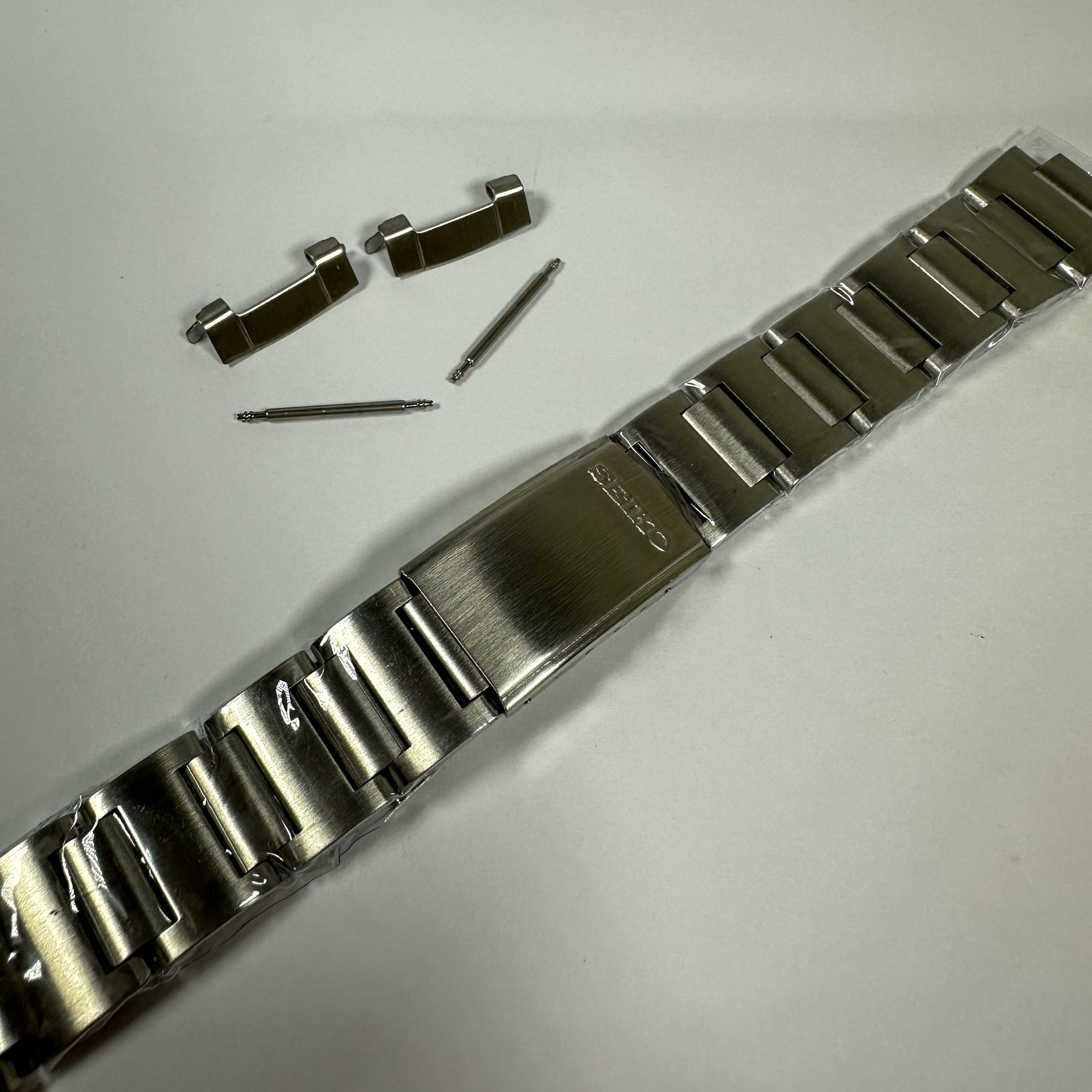 19mm Steel Watchband Bracelet for Seiko Pogue 6139-6002 Chrono | Solid Links