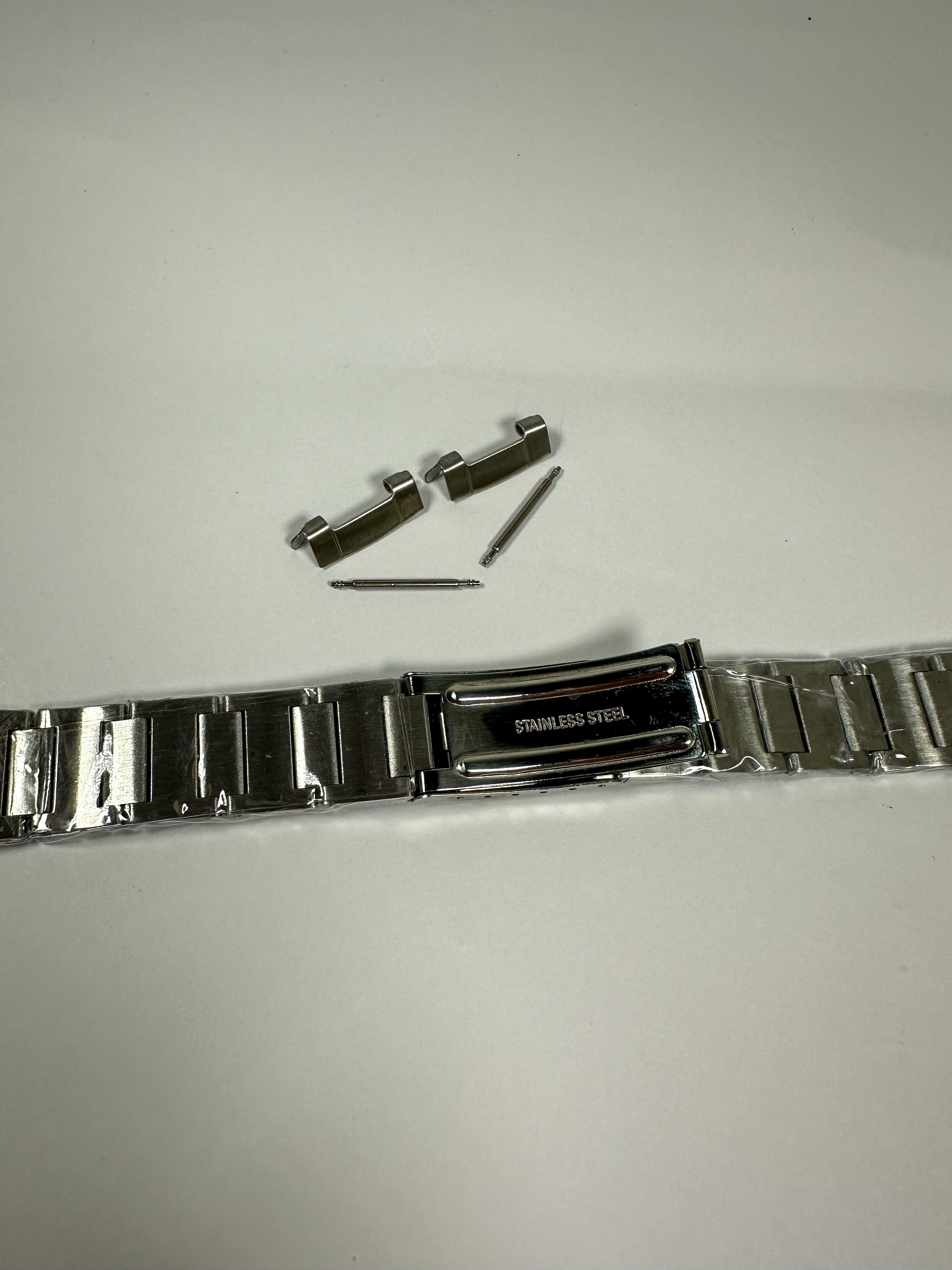 19mm Steel Watchband Bracelet for Seiko Pogue 6139-6002 Chrono | Solid Links