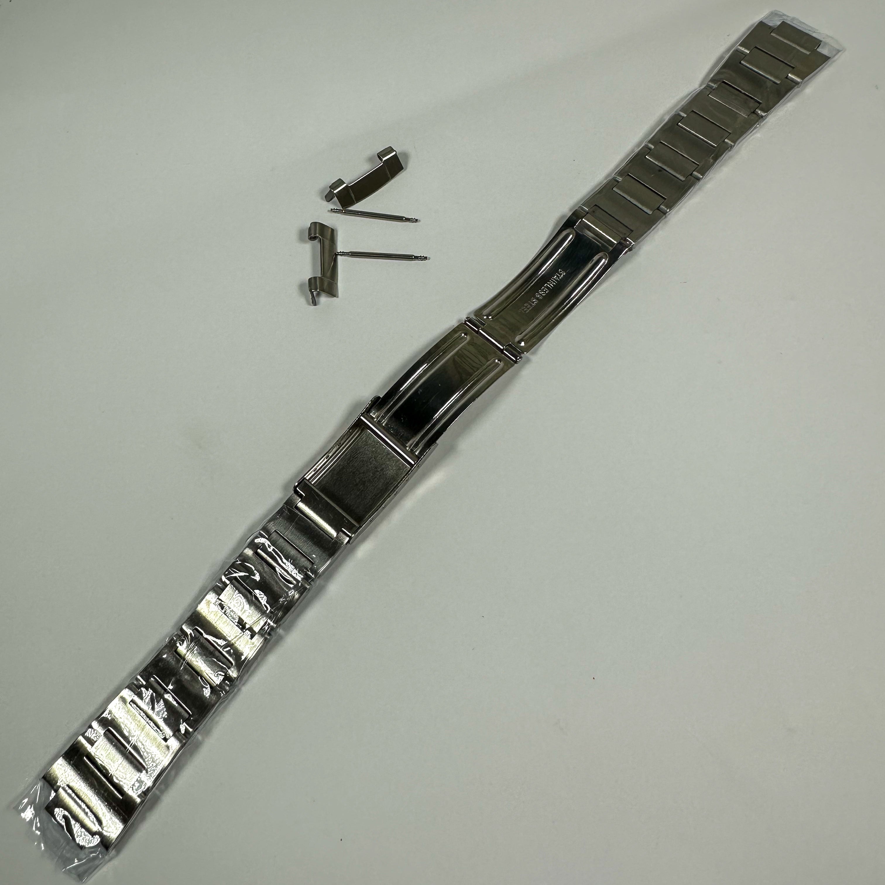 19mm Steel Watchband Bracelet for Seiko Pogue 6139-6002 Chrono | Solid Links