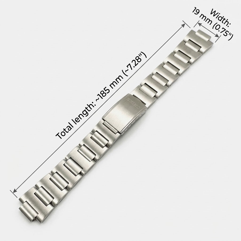Brazalete de acero macizo para Seiko Pogue 6139