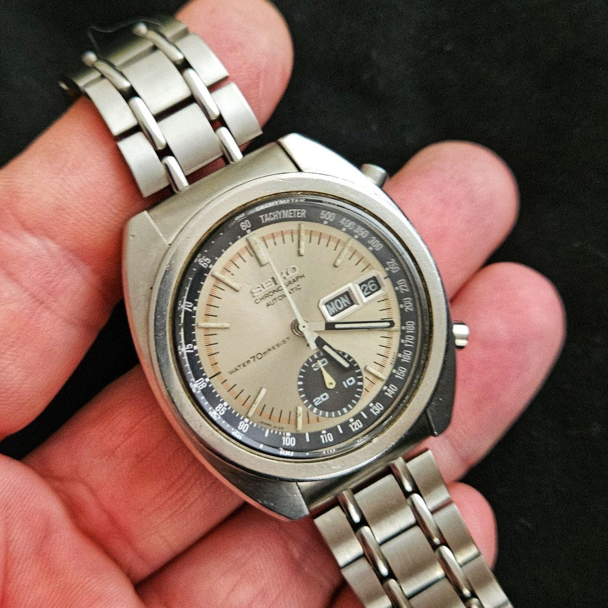 19mm Steel Bracelet for Seiko Bruce Lee 6139-6010 6012 | Vintage Curved End