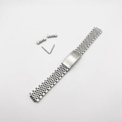 Omega Replacement 18mm 1502 Beads Of Rice Vintage Watch Strap Stainless Steel