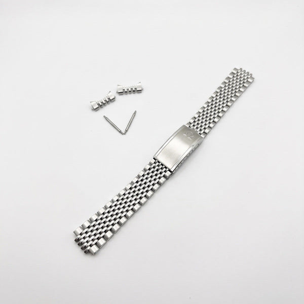 Omega Replacement 18mm 1502 Beads Of Rice Vintage Watch Strap Stainless Steel