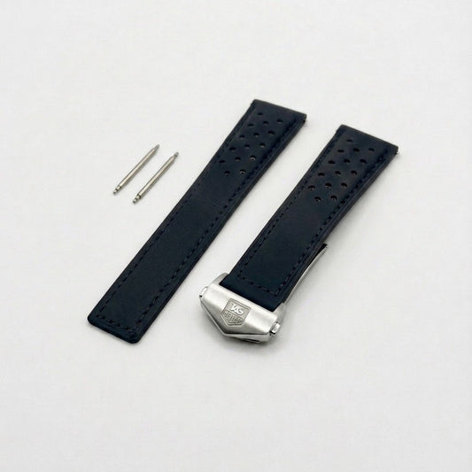 Correa de piel para rally TAG Heuer Carrera y Monaco de 22 mm