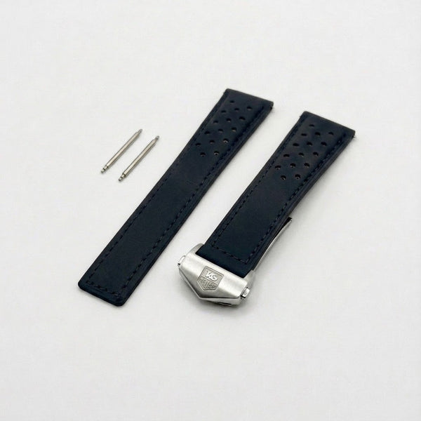 Correa de piel para rally TAG Heuer Carrera y Monaco de 22 mm